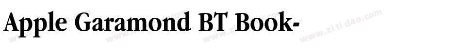 Apple Garamond BT Book字体转换